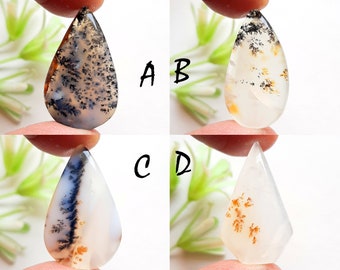 Scenic Dendritic Opal Cabochon Loose Gemstone, Beautiful Dendritic Opal Gemstone For Jewelry Making, Pendant And Wirewrapping - 7119-7122