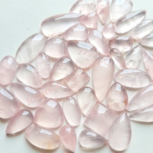 Rose Quartz Gemstone Cabochon, Wholesale Lot Rose Quartz Cabochon By Weight With Different Shapes And Sizes Used For Jewelry Making