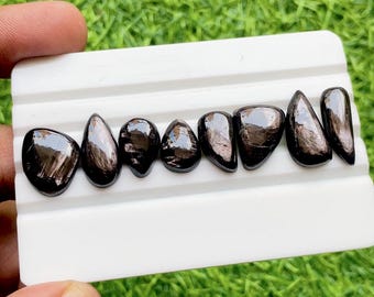 Hypersthene Cabochon Loose Gemstone 8 Pieces Lot For Jewelry Making | Size : 20-13 MM | AAA+ Natural Hypersthene For Handmade Jewelry-30323