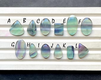 Beautiful Purple Fluorite With Multi Color Cabochon Gemstone For Handmade Jewelry, AAA+ Natural Multi Fluorite For Wire Wrap - 32015-32026