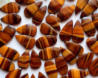TIGER'S EYE Pair Cabochon Wholesale Lot | AAA+ Matched Pair Lot By Quantity With Different Shapes And Sizes Used For Jewelry Making