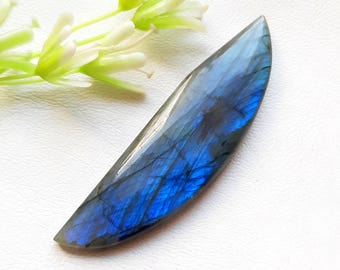 BIG Multi Color Labradorite Cabochon Loose Gemstone For Jewelry Making | Size : 77X22X7 MM | AAA+ Natural Multi Color Labradorite - 21747