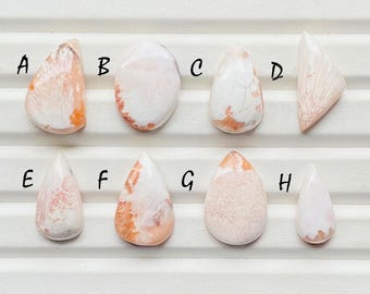 Pink Scolecite Cabochon Loose Gemstone For Jewelry Making, AAA+ Natural Pink Scolecite For Handmade Jewelry And Wirewrap -  26431-26438