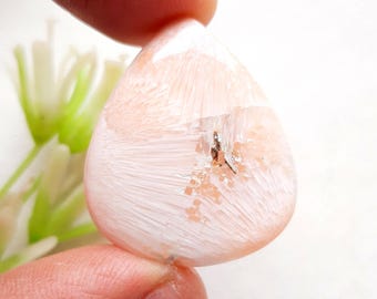 Pink Scolecite Cabochon Loose Gemstone For Jewelry Making, AAA+ Natural Pink Scolecite For Handmade Jewelry And Wirewrap -  25355-25358