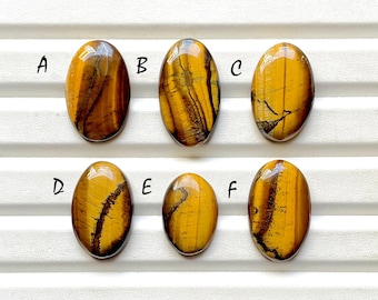 Multi Tiger's Eye Cabochon Loose Gemstone For Jewelry Making, AAA+ High Polish Multi Tiger's Eye Cabochon For Wire Wrap - 31688-31693