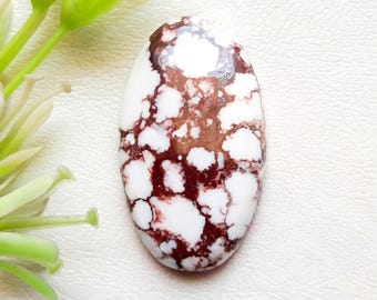 White Magnesite Wild Horse Jasper Cabochon Loose Gemstone, AAA+ Natural Wild Horse Gemstone For Handmade Jewelry And Wire Wrap - 23080-23083
