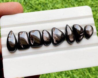Hypersthene Cabochon Loose Gemstone 8 Pieces Lot For Jewelry Making | Size : 19-13 MM | AAA+ Natural Hypersthene For Handmade Jewelry-30322