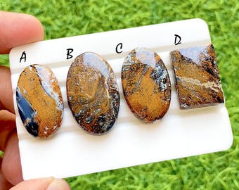 NEW Brown Pietersite Cabochon Loose Gemstone For Jewelry Making, Natural Pietersite Gemstone For Handmade Jewelry & Wire Wrap - 36944-36947