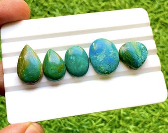 NEW Chilean Opal Cabochon Loose Gemstone 5 Pieces Lot For Jewelry Making | Size : 22-15 MM | AAA+ Natural Chilean Opal Flatback Lot  - 30276