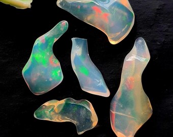 Selected Ethiopian Opal Raw Polished Loose Crystal, Top Quality Ethiopian Fire Opal Welo Opal For Jewelry Making, Birthstone Gemstone- 12568