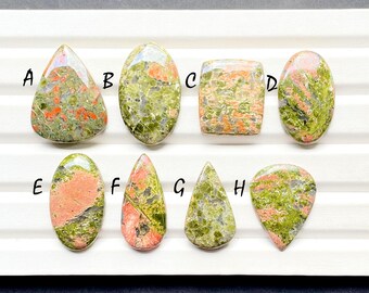 Unakite Jasper Cabochon Loose Gemstone For Jewelry Making, AAA+ Unakite Jasper Gemstone For Handmade Jewelry And Wire Wrap - 27973-27980