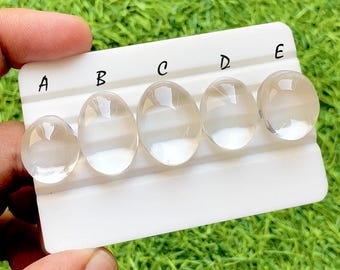 Himalayan Clear Quartz Cabochon Loose Gemstone, AAA+ Natural Himalayan Clear Quartz Cabochon For Wire Wrap And Handmade Jewelry- 36325-36329