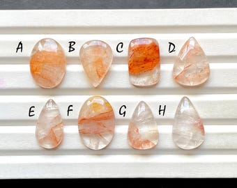 Rusted Cherry Quartz Cabochon Loose Gemstone For Jewelry Making, AAA+ Natural Cherry Quartz For Handmade Jewelry And Wire Wrap - 30262-30269