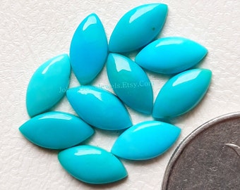 Arizona Sleeping Beauty Turquoise 5X10 MM Calibrated Marquise Shape Cabochon Loose Gemstone 5 Pieces Lot For Jewelry Making