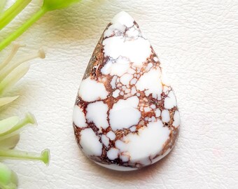 White Magnesite Wild Horse Jasper Cabochon Loose Gemstone, AAA+ Natural Wild Horse Gemstone For Handmade Jewelry And Wire Wrap - 23088-23091
