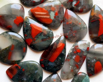 New African Blood Stone Cabochon Wholesale Lot By Weight With Different Shapes and Size Used For Jewelry Making And Wire Wrapping