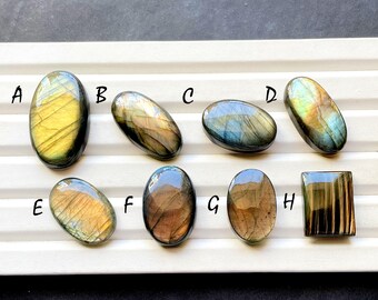 NEW Copper Labradorite Cabochon Loose Gemstone, AAA+ Natural Copper Labradorite Cabochon For Handmade Jewelry and Wire Wrap- 29885-29892