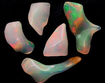 Seelcted Ethiopian Opal Raw Polished Loose Crystal, Top Quality Ethiopian Fire Opal Welo Opal For Jewelry Making, Birthstone Gemstone- 12566