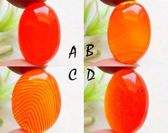 Carnelian Cabochon Loose Gemstone For Jewelry Making, AAA+ Natural Carnelian Cabochon For Handmade Jewelry And Wire Wrap 9796-9799