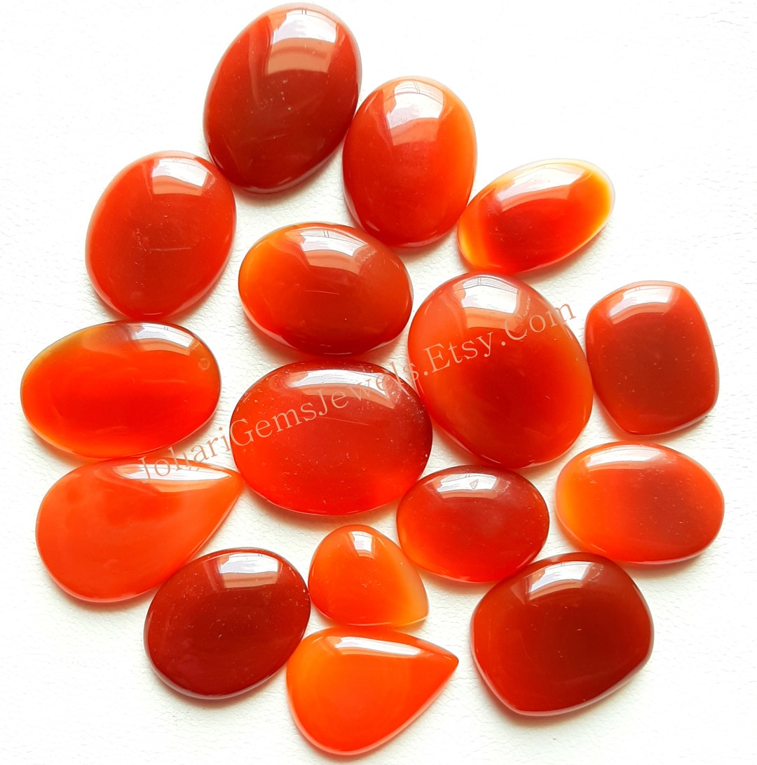 Carnelian Gemstone Cabochon, Wholesale Lot Cabochon by Weight With