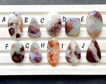 NEW Peruvian Opal Cabochon Loose Gemstone For Jewelry Making, AAA+ Natural Peruvian Opal Gemstone Cabochon For Handmade Jewelry -31846-31855