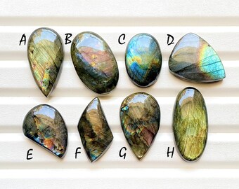 New Finland SPECTROLITE LABRADORITE Cabochon Loose Gemstone, AAA+ Spectrolite Labradorite For Handmade Jewelry and Wire Wrap - 24543-24550
