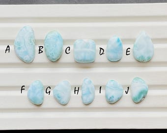 Top Blue LARIMAR Cabochon Loose Gemstone For Jewelry Making, AAA+ Natural Larimar Gemstone Cabochon For Wire Wrap - 28447-28456