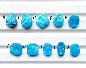 Natural Arizona Turquoise Polished Rough Slices Loose Gemstone For Jewelry Making, Natural Turquoise Slice For Handmade Jewelry -25875-25884
