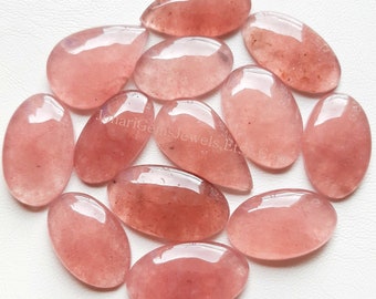 STRAWBERRY QUARTZ Cabochon Wholesale Lot By Weight With Different Shapes And Sizes Used For Jewelry Making