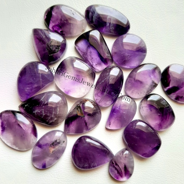 Amethyst Star Cabochon, Wholesale Lot Amethyst Cabochon By Weight With Different Shapes And Sizes Used For Jewelry Making