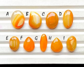 Selected Carnelian Cabochon Loose Gemstone For Jewelry Making, AAA+ Natural Carnelian Cabochon For Handmade Jewelry & Wire Wrap 32247-32255