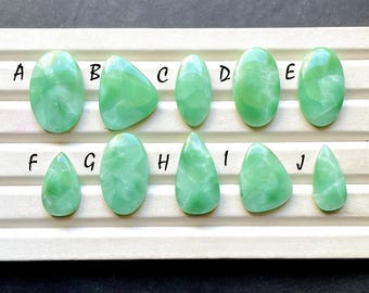 Selected Hemimorphite Cabochon Loose Gemstone For Jewelry Making, AAA+ Natural Green Hemimorphite Cabochon For Wire Wrap - 33702-33711