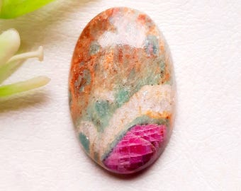 Ruby Fuchsite Cabochon Loose Gemstone For Jewelry Making, AAA+ Natural Ruby Fuchsite Gemstone Cabochon For Wire Wrap- 22014-22017