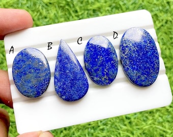 Royal Galaxy Lapis Lazuli Cabochon For Wire Wrap, Deep Blue Lapis Lazuli With Pyrite Gemstones, Designer Jewelry Making Stones - 37079-37082