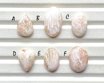 Pink Scolecite Cabochon Loose Gemstone For Jewelry Making, AAA+ Natural Pink Scolecite For Handmade Jewelry And Wirewrap -  29002-29007