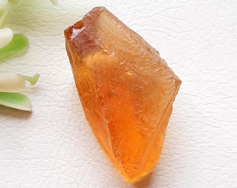 Natural Citrine Raw Rough Loose Gemstone | Size : 29X13X14 MM | 40.80 Carat AAA+ Rare Raw Citrine Crystal For Jewelry Making - 6658