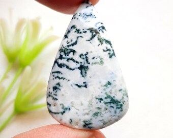 TREE MOSS Agate Cabochon Loose Gemstone For Jewelry Making, AAA+ Natural Tree Moss Agate Cabochon For Wire Wrap - 24718-24721