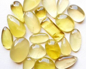 LEMON QUARTZ Wholesale Lot Cabochon By Weight With Different Shapes And Sizes Used For Jewelry Making