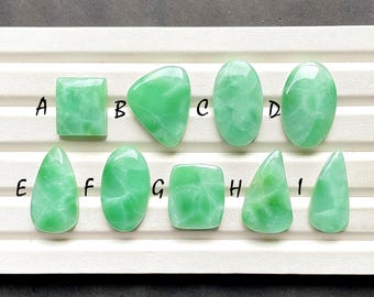 Selected Hemimorphite Cabochon Loose Gemstone For Jewelry Making, AAA+ Natural Green Hemimorphite Cabochon For Wire Wrap - 28302-28310