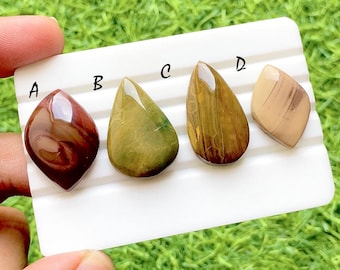 New Mexican Imperial Jasper Cabochon Loose Gemstone For Jewelry Making, AAA+ Natural Imperial Jasper Gemstone For Wire Wrap - 36797-36800