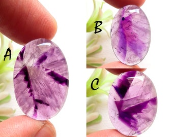 TRAPICHE AMETHYST Cabochon Loose Gemstone, Top Quality Trapiche Amethyst for Jewelry Making and Wire Wrapping - 12858-12860