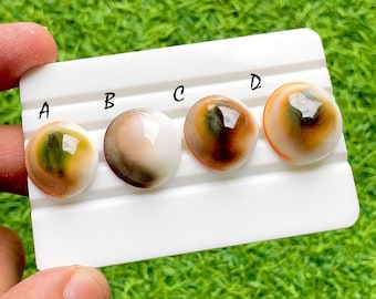 Natural Australian Shell Cabochon Loose Gemstone For Jewelry Making, Ocean Inspired Pearl Gemstone, Round Jewelry Stone Single - 37780-37783