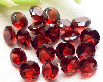 Natural Mozambique Garnet 6 MM Faceted Round | 10 Pieces Lot | Faceted Natural Mozambique Garnet Gemstone For Jewelry Making