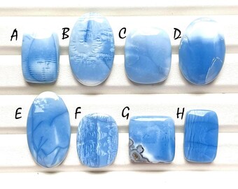 NEW Blue Wave Opal Opal Cabochon Loose Gemstone For Jewelry Making, AAA+Blue Wave Opal Gemstone For Handmade Jewelry - 25050-25057