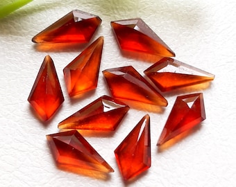 Hessonite Garnet Kite Shape Gemstone - Natural Hessonite 12x6 mm Kite Shape 10 Pieces Lot For Jewelry Making, Pendant, Ring