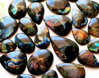 New Spectrolite Labradorite Wholesale Lot Cabochon By Weight With Different Shapes And Sizes Used For Jewelry Making , Pendant , Wirewrapped