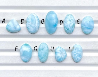 Top Blue LARIMAR Cabochon Loose Gemstone For Jewelry Making, Natural Larimar Gemstone Cabochon For Wire Wrap - 26493-26501
