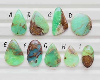 Chrysoprase Cabochon Loose Gemstone For Jewelry Making, AAA+ Natural Chrysoprase Cabochon For Handmade Jewelry And Wire Wrap - 24062-24070