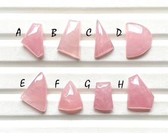 NEW Vibrant Pink Rose Quartz Fancy Shape Cabochon Loose Gemstone For Jewelry Making, AAA+ Natural Rose Quartz For Wire Wrap - 26853-26853