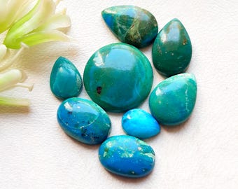 NEW Chilean Opal Cabochon Loose Gemstone 8 Pieces Lot For Jewelry Making | Size : 20-11 MM | AAA+ Natural Chilean Opal Flatback Lot  - 31744